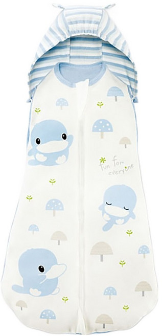 KU.KU Duckbill 酷咕鴨 超好眠懶人包巾 加厚升級款 可拆式風帽 嬰兒初生睡袋