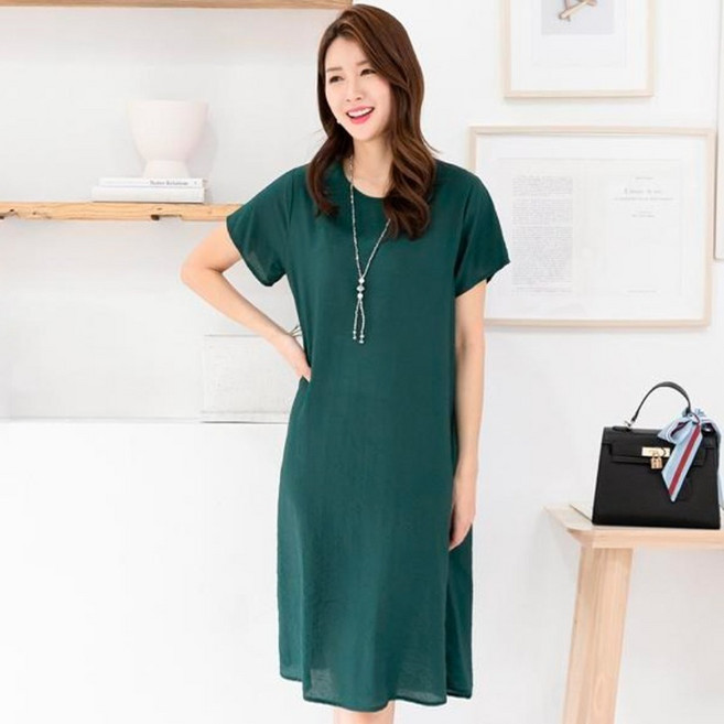B.B. CASUAL 女款大尺碼短袖連身裙