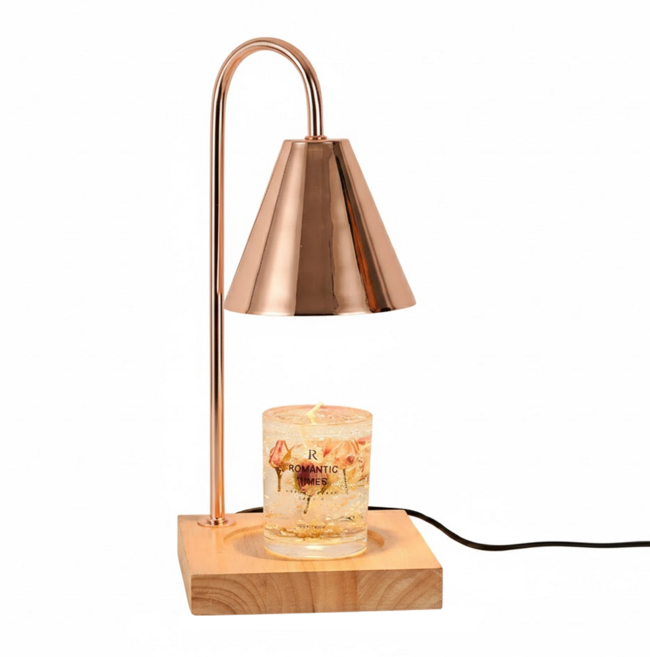 融蠟燈 附鹵素燈泡2個, 玫瑰金