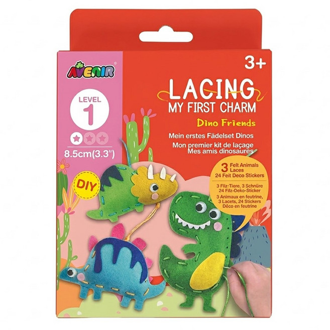 AVEnIR 隨身幸運吊飾 恐龍 3歲以上, 多色, 1盒