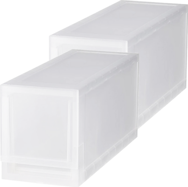 KEYWAY 聯府 抽屜式整理箱 456 x 170 x 205mm, 白色, 2個