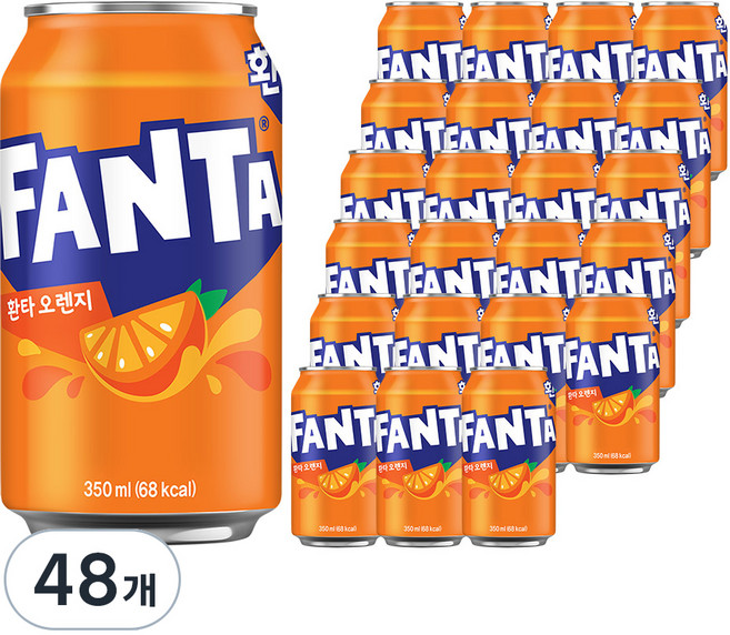 환타 오렌지 탄산음료, 350ml, 48개