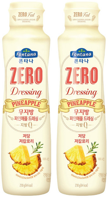 폰타나 저당 저칼로리 무지방 파인애플 드레싱, 230g, 2개