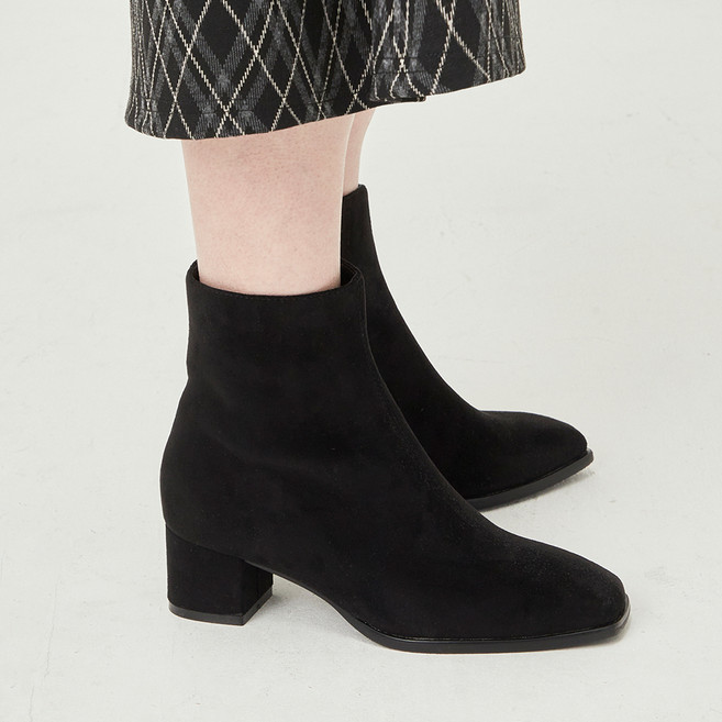 아피나르 여성용 베이직 스퀘어토 앵클 부츠 굽 5cm