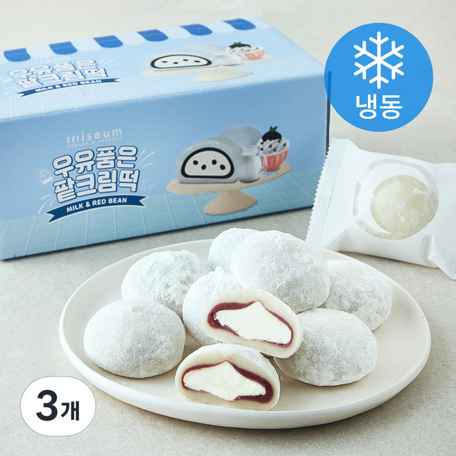 미지엄 우유품은 팥 크림떡 (냉동), 60g, 9개입, 3개
