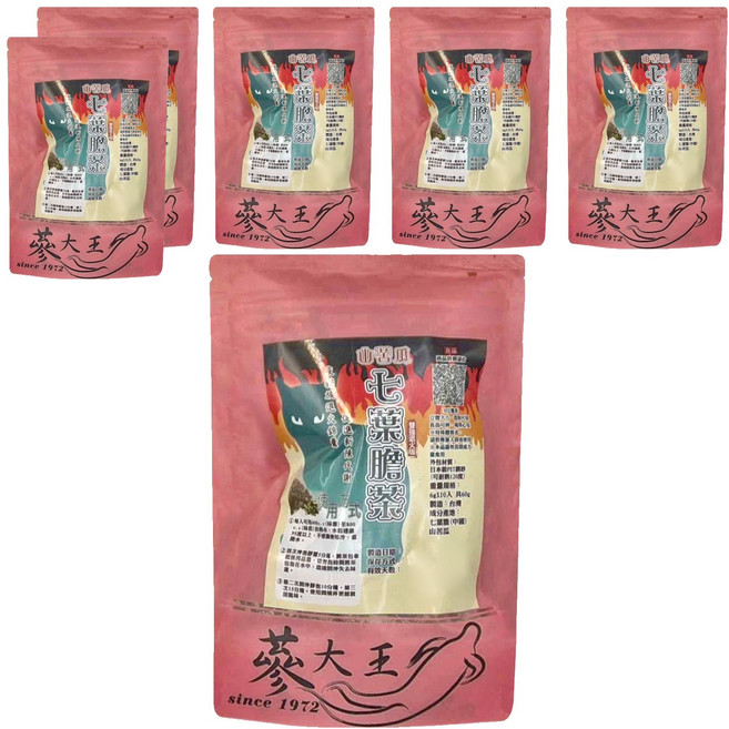 蔘大王 山苦瓜七葉膽茶包, 6g, 10包, 6袋