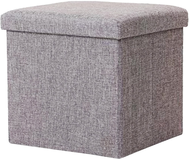 小麥購物 儲物收納凳 正方形 C165 1178g, 1個, 灰色