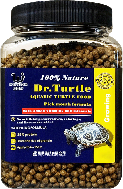 WEIYITER 維益特 水龜挑嘴成長浮水飼料, 1罐, 1000g