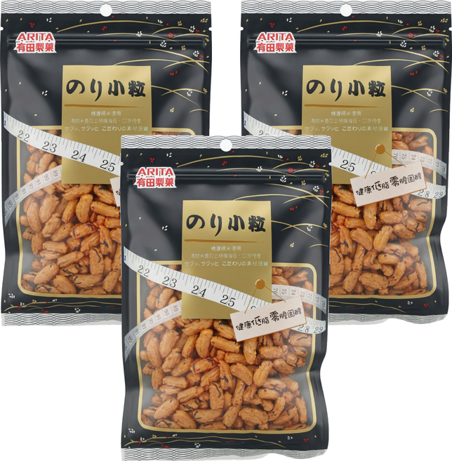 ARITA 有田製菓 海苔小粒, 100g, 3包