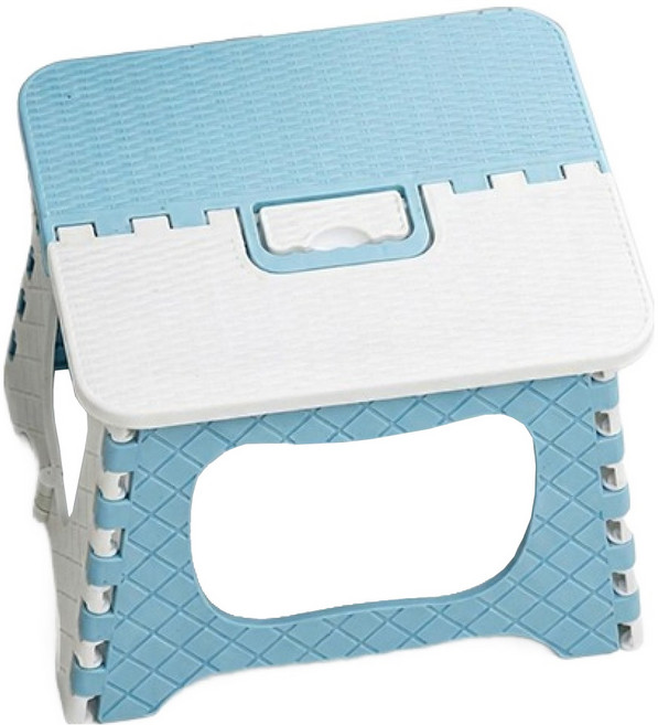 타이탄 접이식 폴딩 화장실 휴대용 플라스틱 의자 라지, 블루, 1개