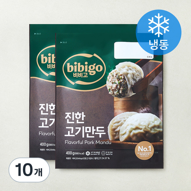 비비고 진한고기만두 (냉동), 400g, 10개