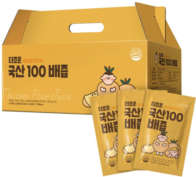 더존건강 더조은 국산100 배즙, 100ml, 30개