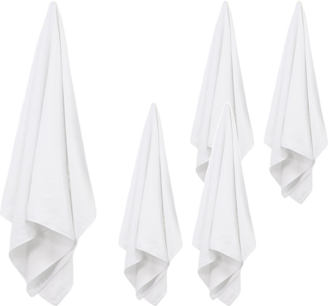 AMENITY TOWEL 30支純棉浴巾 350g 白色, 5條