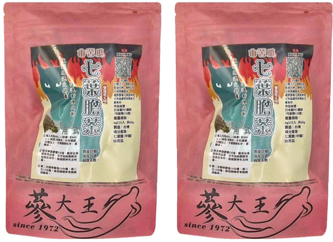 蔘大王 山苦瓜七葉膽茶包, 6g, 10包, 2袋
