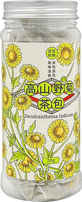 山海經脈 高山野菊 油菊 茶包, 1g, 20包, 1瓶