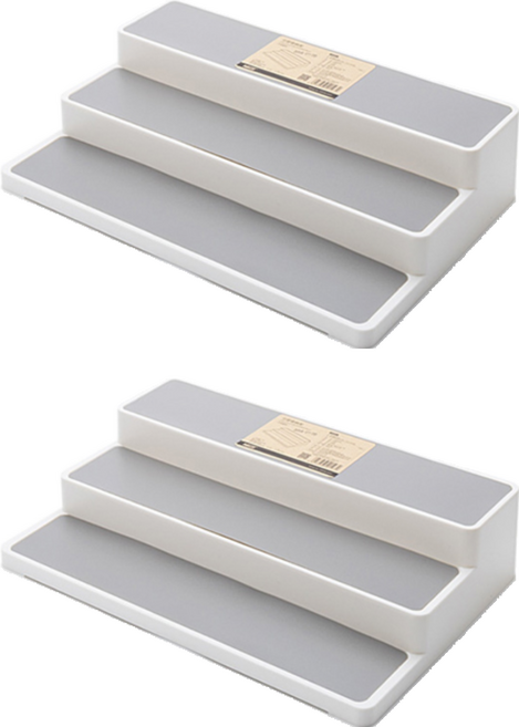 리빙듀오 베르사유 계단식 다용도 정리대, 화이트, 2개