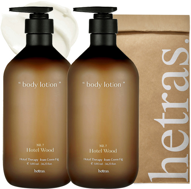 헤트라스 호텔 테라피 대용량 바디로션 호텔우드향, 1.013L, 2개