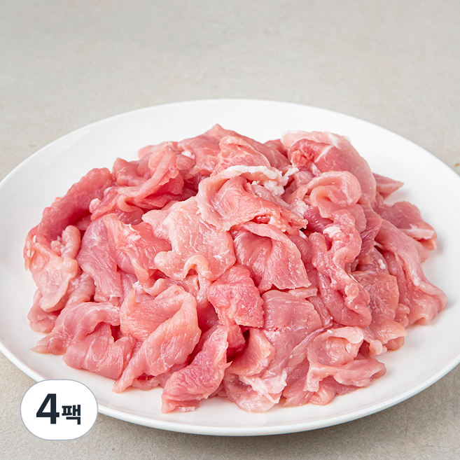 곰곰 한돈 무항생제 뒷다리살 불고기용 (냉장), 1kg, 4팩