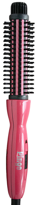 Pingo 台灣品工 陶瓷電棒捲髮梳 電棒梳 環球電壓 25mm, 1個, 粉紅色