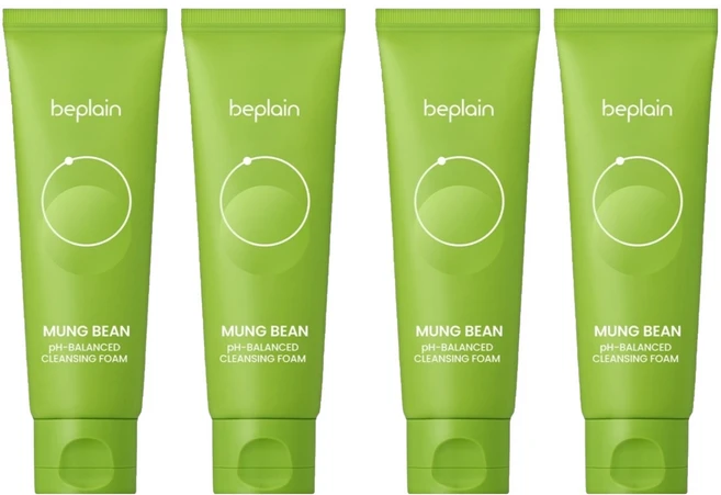 [비건뷰티] 비플레인 녹두 약산성 클렌징폼, 80ml, 4개 - 쿠팡
