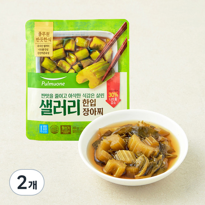 풀무원 샐러리 한입장아찌, 300g, 2개