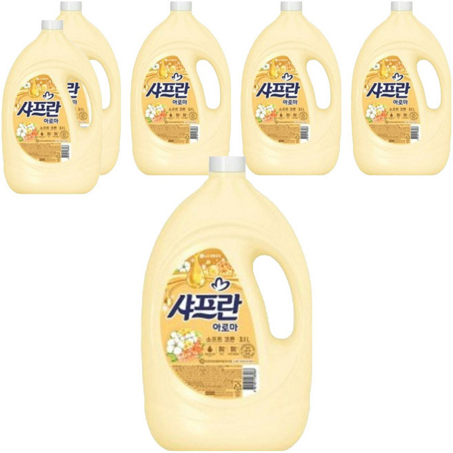 샤프란 아로마 에이 섬유유연제 소프트 코튼 본품, 3.1L, 1개입, 6개
