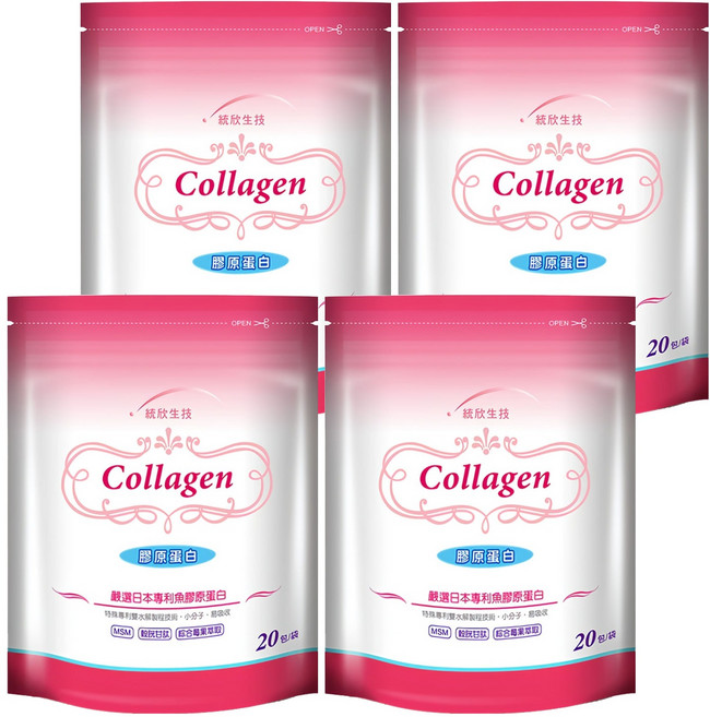 統欣生物科技 膠原蛋白, 4.5g, 20包, 4袋