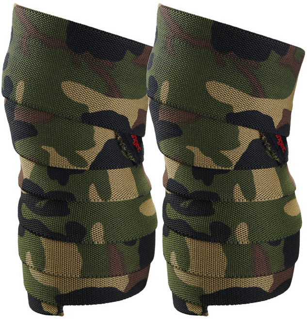 하빈져 레드라인 니 랩 헬스 무릎보호대, 1세트, 카모