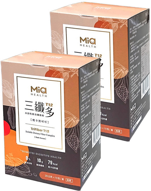 Mia 米雅 三纖多 T12 水溶性膳食纖維粉 隨身包, 25g, 10包, 2盒
