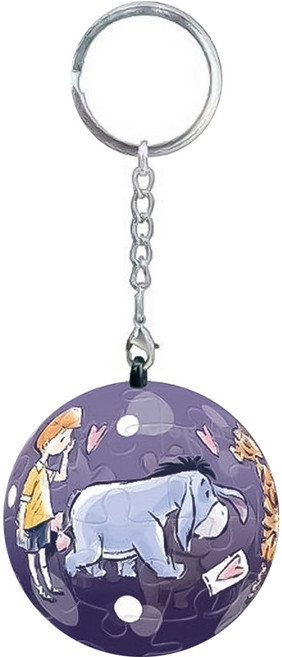 HUNDRED PICTURES 百耘圖 Disney 迪士尼 立體球型拼圖鑰匙圈 HPD0124211 24片, 小熊維尼 透明款3, 1個