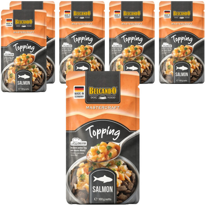 벨칸도 강아지 마스터크래프트 토핑 간식, 100g, 6개, 연어
