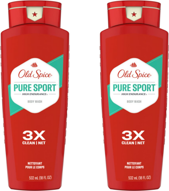 [쿠팡수입] 올드스파이스 하이 인듀어런스 퓨어 스포츠 바디 워시, 532ml, 2개