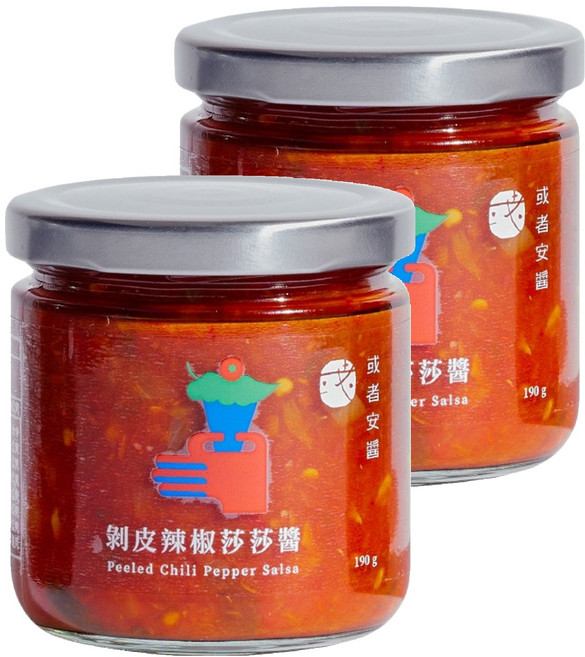 OR sauce 或者安醬 剝皮辣椒莎莎醬, 190g, 2罐