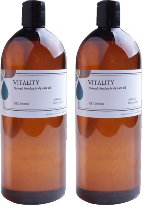 아로마랩 바이탈리티 바디오일 대용량, 1L, 2개