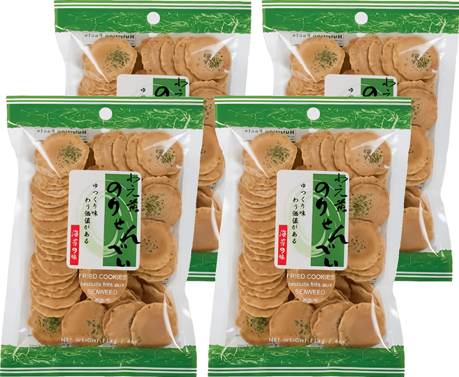 九福 海苔煎餅 FRIED COOKIES biscuits frits aux SEAWEED, 114g, 4包