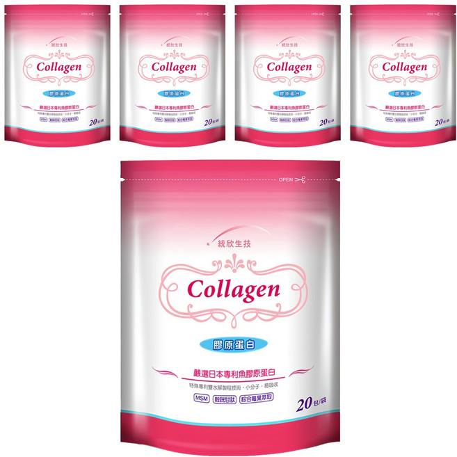 統欣生物科技 膠原蛋白, 4.5g, 20包, 5袋