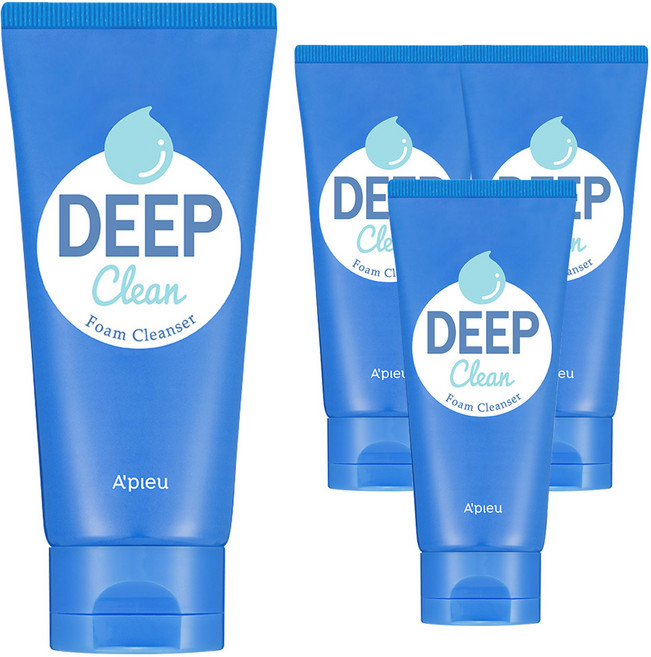 어퓨 딥 클린 폼 클렌저, 130ml, 4개