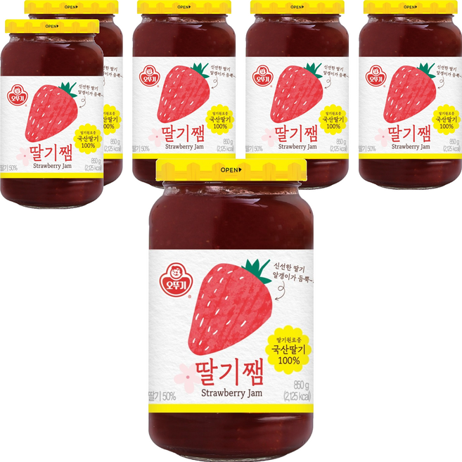 오뚜기 딸기쨈, 850g, 6개
