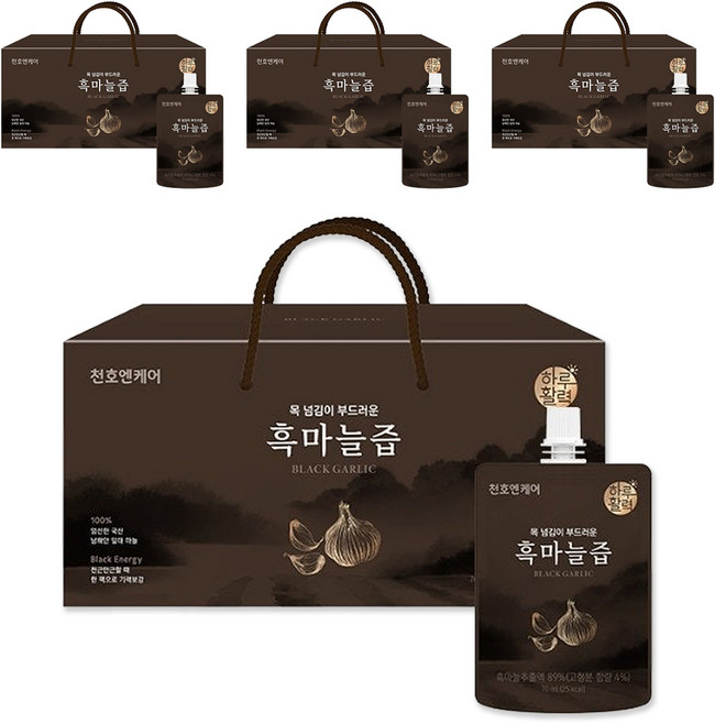 하루활력 목 넘김이 부드러운 흑마늘즙, 70ml, 120개