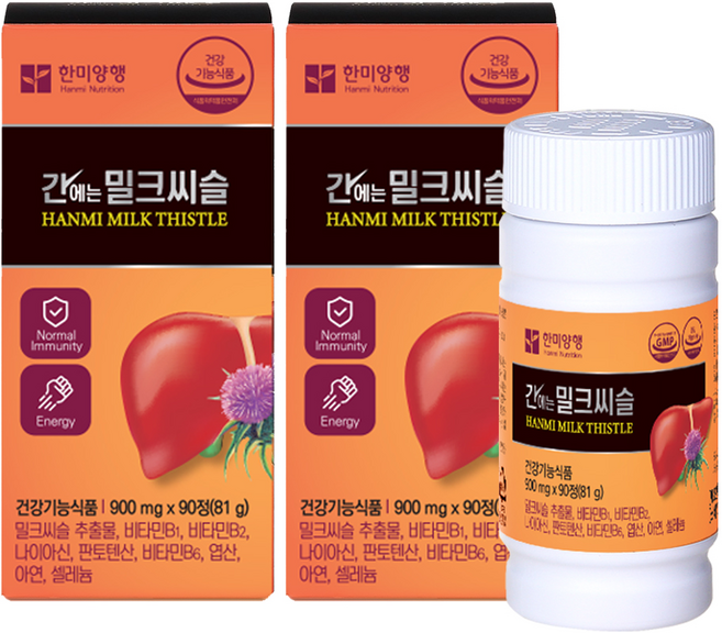 한미양행 간에는 밀크씨슬 81g, 90정, 2개