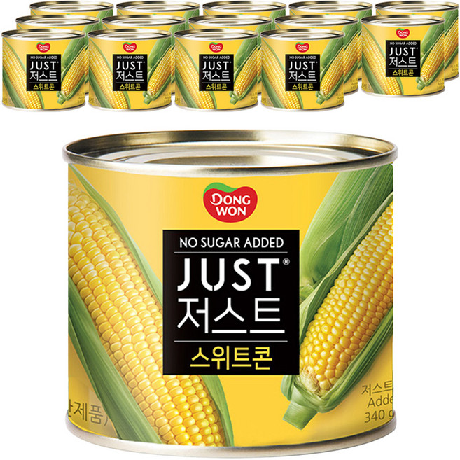 동원 저스트 노슈가 스위트콘, 340g, 15개
