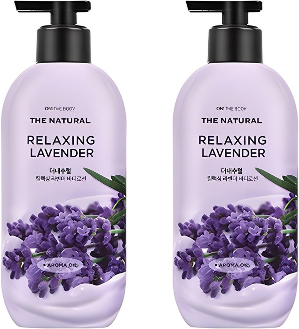 온더바디 더내추럴 바디로션 릴렉싱 라벤더향, 400ml, 2개