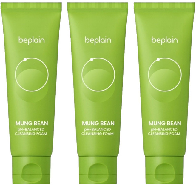 beplain 苾沛恩 綠豆弱酸性溫和泡沫洗面乳, 80ml, 3條