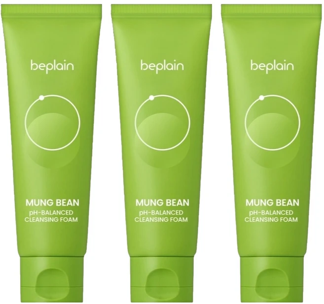 [비건뷰티] 비플레인 녹두 약산성 클렌징폼, 80ml, 3개 - 쿠팡