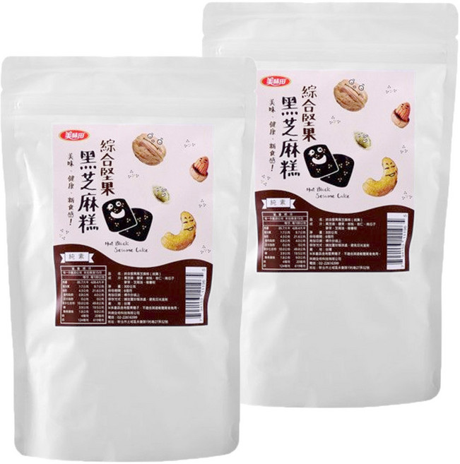 美味田 黑芝麻糕 綜合堅果口味, 300g, 2袋