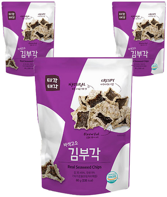 티각태각 속초 바삭고소 김부각, 60g, 3개