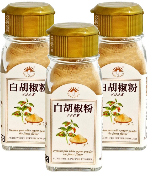 新光洋菜 100%白胡椒粉, 30g, 3瓶