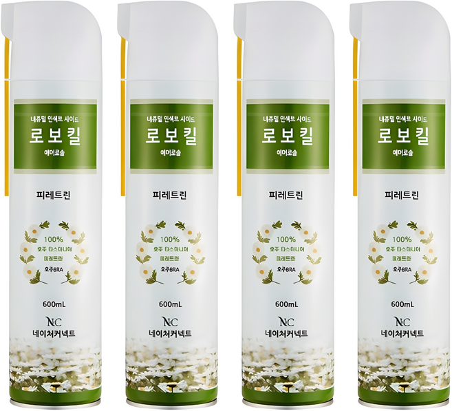 네이처커넥트 로보킬 대롱형 살충제, 1개입, 4개