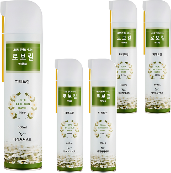 네이처커넥트 로보킬 대롱형 살충제, 1개입, 5개