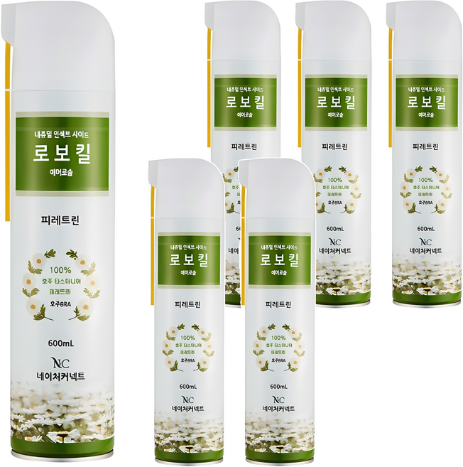 네이처커넥트 로보킬 대롱형 살충제, 1개입, 6개